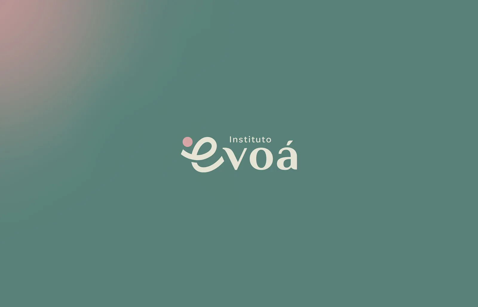 Instituto Evoá — Logotipo claro sobre fundo verde